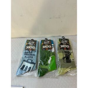 Crazy Dog mens‎ 10-13 funny Socks Golf patterns new